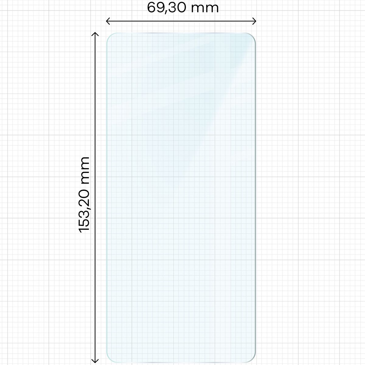 Zdjęcie na miarce szkła hartowanego Bizon Glass Clear do Motorola Moto G52/G82